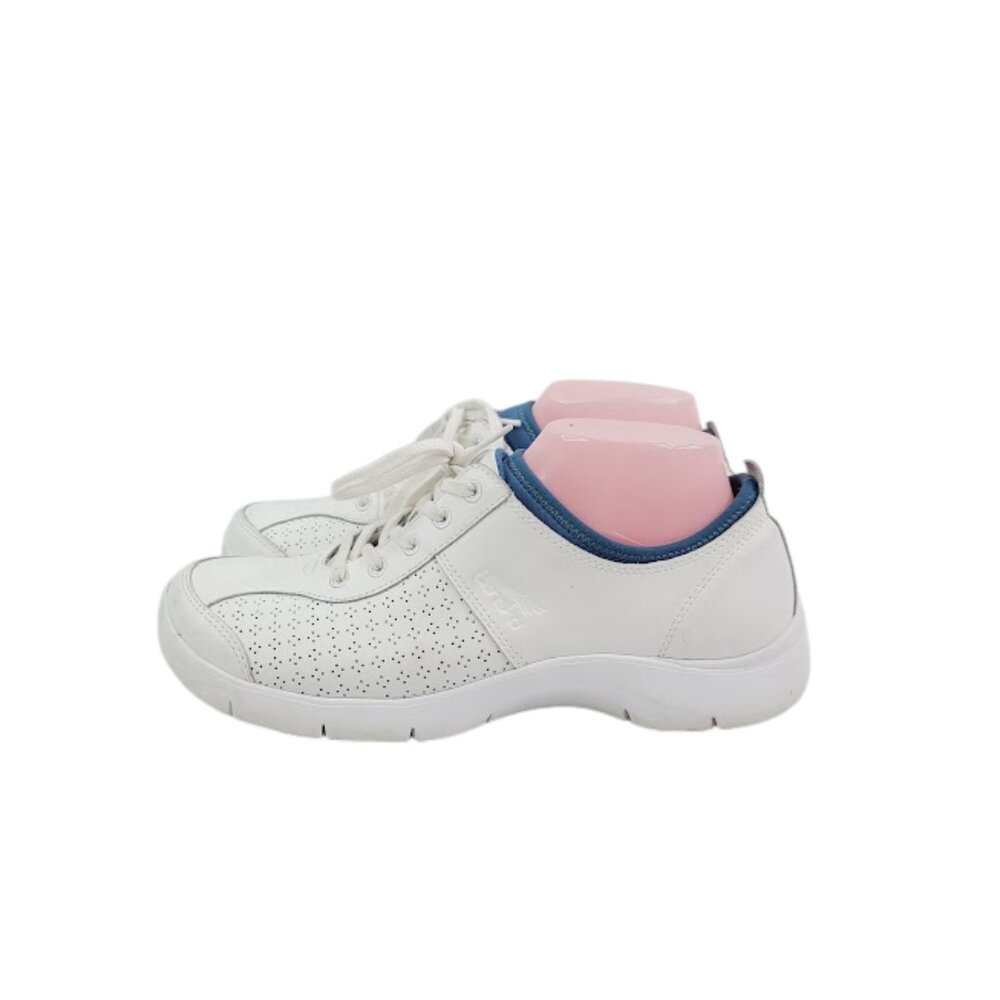 Dansko Women's White Elise Leather Lace Up Athletic Nursing Sneaker Shoes Size 9